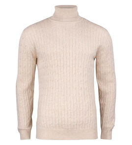 Hovedminiatyrbilde av Sand Melange Cutter & Buck Blakely Turtleneck Strikkegenser