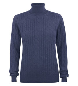 Hovedminiatyrbilde av Navy Melange Cutter & Buck Blakely Turtleneck Strikkegenser Dame