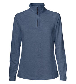 Hovedminiatyrbilde av Slate Blue Melange Cutter & Buck Coos Bay Half-Zip Genser Dame