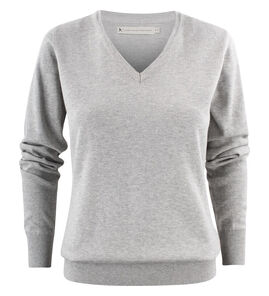 Hovedminiatyrbilde av Grey Melange J. Harvest Ashland V-hals Strikkegenser Dame