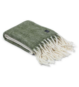 Hovedminiatyrbilde av Light Green Kosta Linnewäfveri Ull Pledd