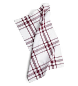 Hovedminiatyrbilde av Wine Red Kosta Linnewäfveri Rutete Resirkulert Bomull 40x60 cm Kjøkkenhånkle