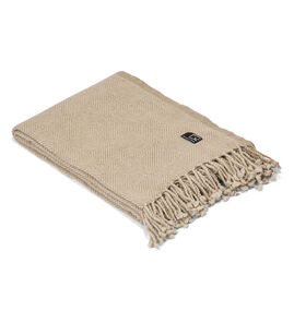 Hovedminiatyrbilde av Beige Kosta Linnewäfveri Kolstorp Pledd