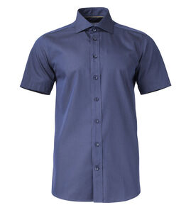 Hovedminiatyrbilde av Navy J. Harvest & Frost Yellow Bow 50 Kort Erm Slim Fit Skjorte