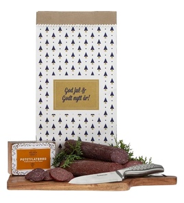 Produktbilde for 2 Spekepølser med Brett og Kniv