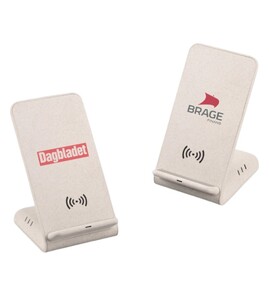 Produktbilde for Anya Hvetestrå 10W Trådløs Ladeplate med Mobilstativ