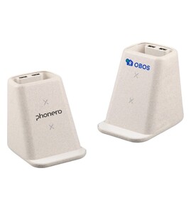 Produktbilde for Tulum Hvetestrå 10W Trådløs Lader og Penneholder