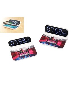 Produktbilde for Sol Fullfargetrykket 15W Trådløs Lader med Klokke