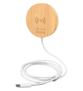 Produktbilde for Atlas Bambus 15W Magnetisk Trådløs  Ladeplate