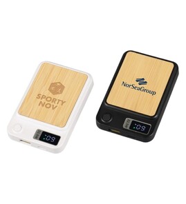 Produktbilde for Brooklyn 5000 mAh Bambus Magnetisk  Trådløs Powerbank