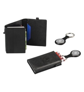 Produktbilde for Hampi Resirkulert PU og Aluminium RFID Kortlommebok med Sporingsbrikke