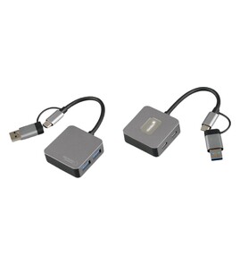 Produktbilde for Echoa Resirkulert Aluminium 4-i-2 USB hub