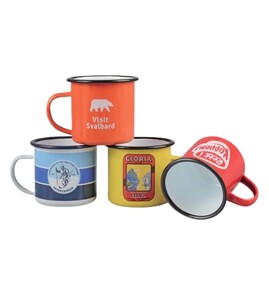 Produktbilde for Retro Emaljekrus i Egen Farge Emaljekopp