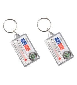 Produktbilde for Dynia Akryl Termometer og Kompass med  Nøkkelring