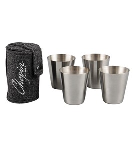Produktbilde for Arles Rustfritt Stål 4 stk Shotglass Gavesett 