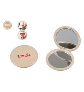 Produktbilde for City Hvetehalm Dobbeltsidig Lommespeil