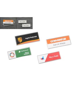 Produktbilde for Xuno ABS Navneskilt med Sikkerhetsnål