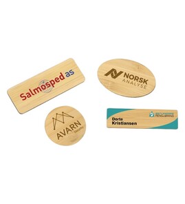 Produktbilde for Waro Bambus Navneskilt med Magnet