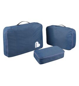 Produktbilde for GRS Resirkulert Nylon 3 stk Organiseringssett til Bagasje