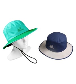 Produktbilde for Bertram Bomull Solhatt med Kontrastkant og Hakestropp