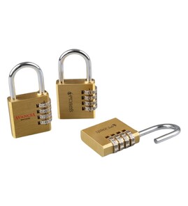 Produktbilde for Annie Solid Messing Kombinasjonshengelås