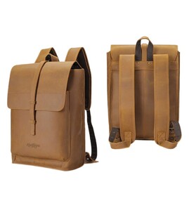 Produktbilde for Bergerac Retro Lær 15L Ryggsekk