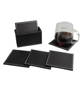 Produktbilde for Catania PU Lær Glassbrikke Gavesett 