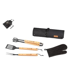 Produktbilde for Gery Rustfritt Stål og Tre 4 stk BBQ Sett