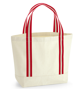 Hovedminiatyrbilde av Natural/Classic Red Westford Mill Boat EarthAware® 340 g/m2 Økologisk Bomullskanvas 19L Strandveske