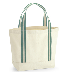 Hovedminiatyrbilde av Natural/Sage Green Westford Mill Boat EarthAware® 340 g/m2 Økologisk Bomullskanvas 19L Strandveske