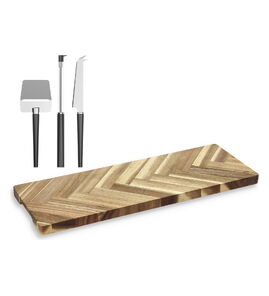 Produktbilde for HOLM Akasietre Ostesett med Fiskebensmønster