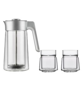 Hovedminiatyrbilde av Silver Jacob Jensen Presskanne med 2 stk Glass