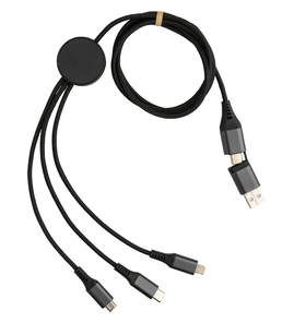Produktbilde for XD Xclusive Terra RCS Resirkulert Aluminium 120 cm 6-i-1 Ladekabel