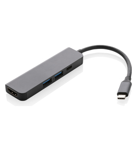 Produktbilde for XD Xclusive Terra RCS Resirkulert Aluminium USB Hub med HDMI-inngang