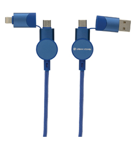 Produktbilde for Urban Vitamin Oakland RCS Resirkulert Plast 6-i-1 Hurtigladende 45W Ladekabel