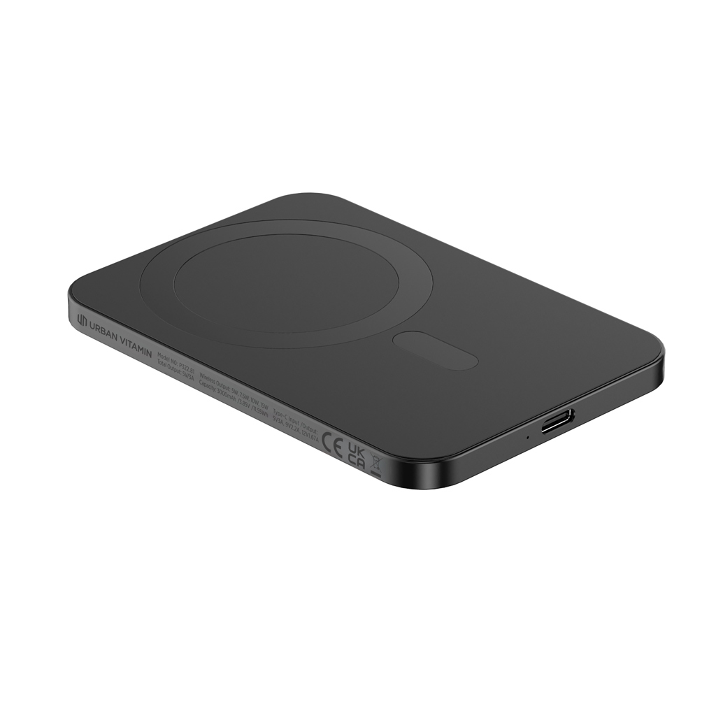 Produktbilde for Urban Vitamin Burbank 3000 mAh RCS Resirkulert Plast/Aluminium 7,5 W Trådløs Powerbank