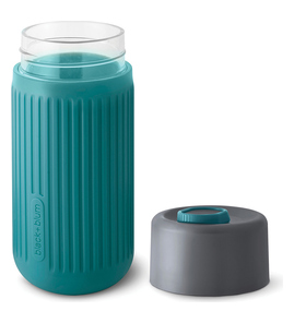 Hovedminiatyrbilde av Turkis Black + Blum 340ml To Go Glasskopp med Silikonhylse