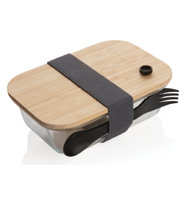 Produktbilde for XD Collection Lunsjboks i Glass med Bambuslokk