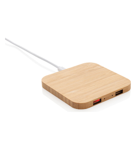 Produktbilde for XD Collection FSC Sertifisert Bambus USB Hub og 5W Ladeplate