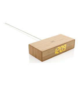 Produktbilde for XD Collection Bambus Vekkerklokke med 5W  Ladeplate