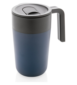 Hovedminiatyrbilde av Marinblå XD Collection 480 ml GRS Resirkulert PP og Stål Termokopp med Håndtak