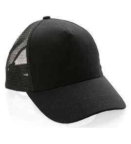 Hovedminiatyrbilde av Svart XD Collection Impact AWARE 190 g/m2 Resirkulert Bomull 5-Panels Trucker Caps