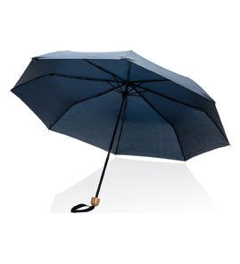 Hovedminiatyrbilde av Marinblå XD Collection Impact AWARE RPET 190T Bambus 20,5" Mini Sammenleggbar Paraply