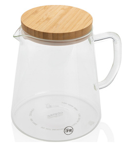 Produktbilde for Ukiyo 1,2L Borosilikatglass med Bambuslokk Karaffel
