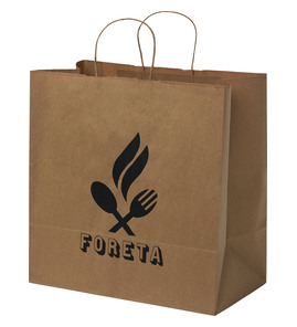 Hovedminiatyrbilde av Kraft brun Papirpose XL (34 x 20 x 35 cm) 80-90 g/m2 Kraftpapir med Vridde Håndtak