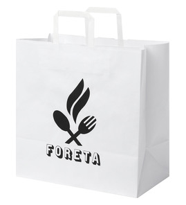 Produktbilde for Papirpose XL (34 x 20 x 35 cm) 80-90 g/m2 Kraftpapir med Vridde Håndtak