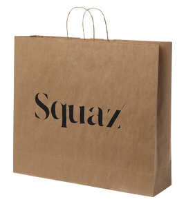 Hovedminiatyrbilde av Kraft brun Papirpose XXL (49,5 x 14 x 44 cm) 90-100 g/m2 Kraftpapir med Vridde Håndtak