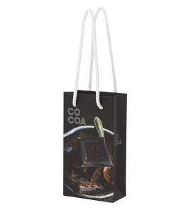 Produktbilde for Papirpose Liten (9,5 x 4 x 17 cm) Håndlaget 170 g/m2 Laminert Papir med Plasthåndtak 