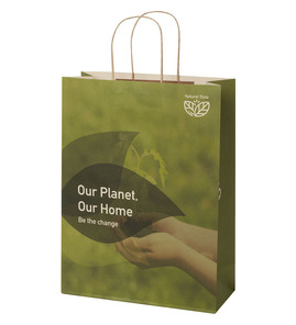 Produktbilde for Papirpose XXL (31 x 12 x 41 cm) 150 g/m2 fra Landbruksavfall med Vridde Håndtak