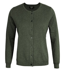 Hovedminiatyrbilde av Olive Melange Nimbus Brighton Bomull og Nylon  Strikket Cardigan Dame